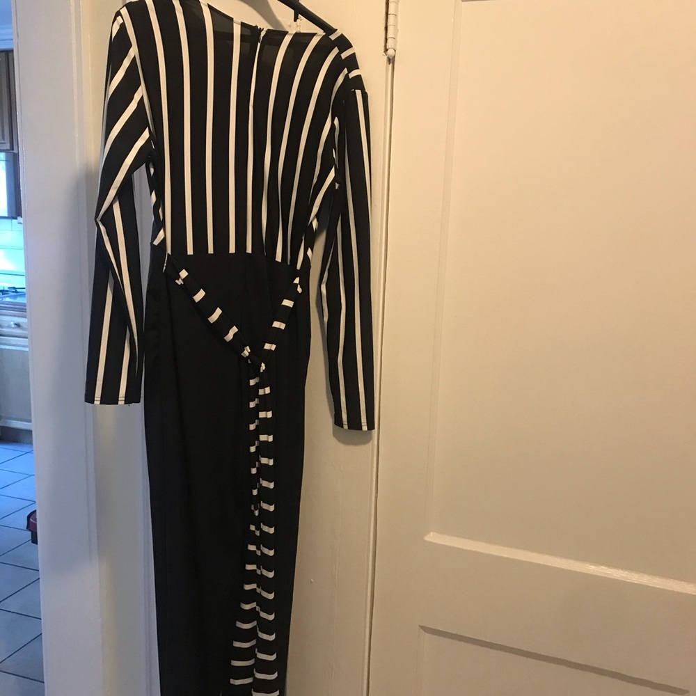 Black and white jumpsuit